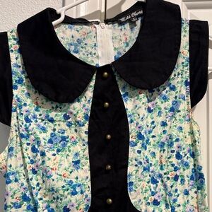 Miss Cherry - purchased from Modcloth Floral Mini Dress with Black Details